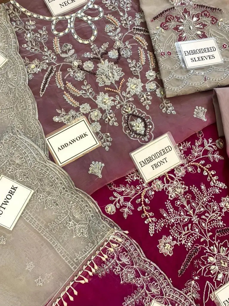 MARIA B TIE & DIE FANCY WEDDING EDITION ( 100 % ORGANZA) - Wearza