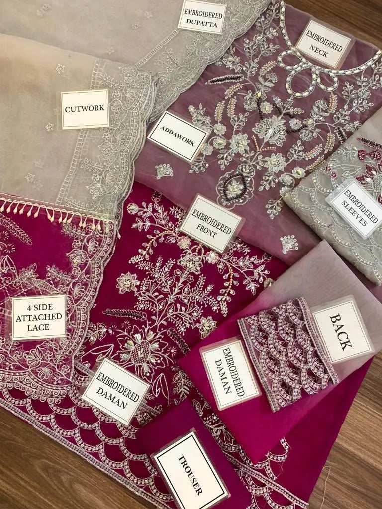 MARIA B TIE & DIE FANCY WEDDING EDITION ( 100 % ORGANZA) - Wearza