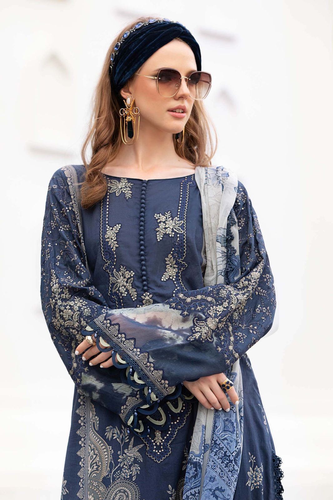MARIA B X WEARZA M PRINT MOST HIT CODE PRINTED PREMIUM PURE LAWN 2024 - Wearza