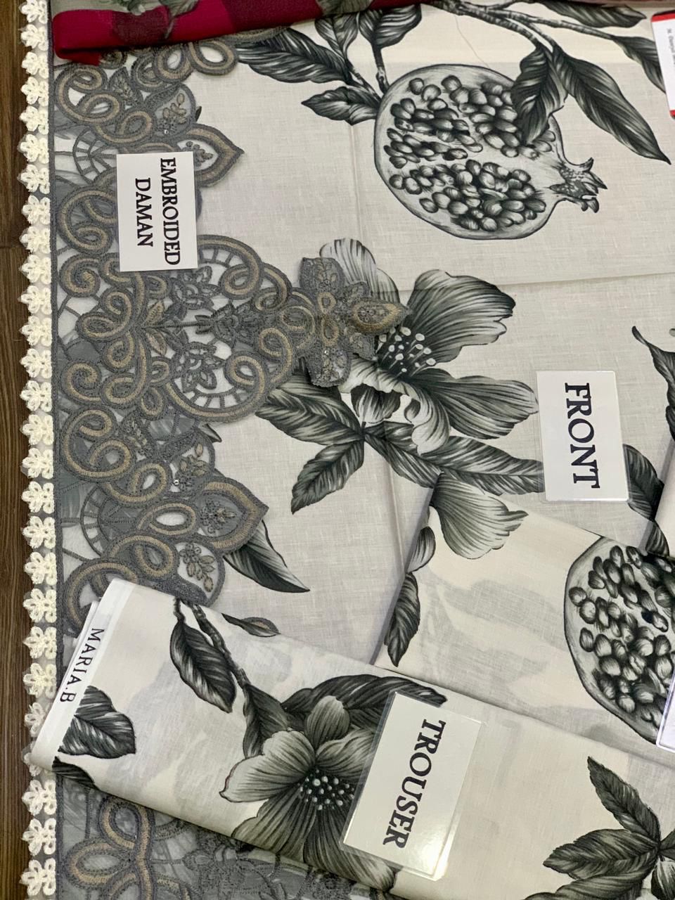 MARIA B X WEARZA M PRINT MOST HIT CODE PRINTED PREMIUM PURE LAWN 2024 - Wearza
