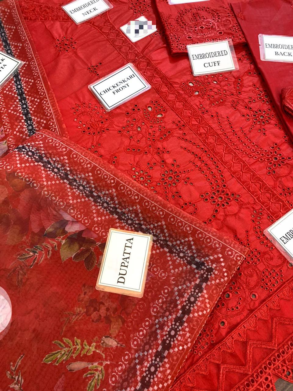 NUREH X WEARZA PREMIUM PURE LAWN WITH ORGANZA DIGITAL PRINT DUPPATA 2024 - Wearza