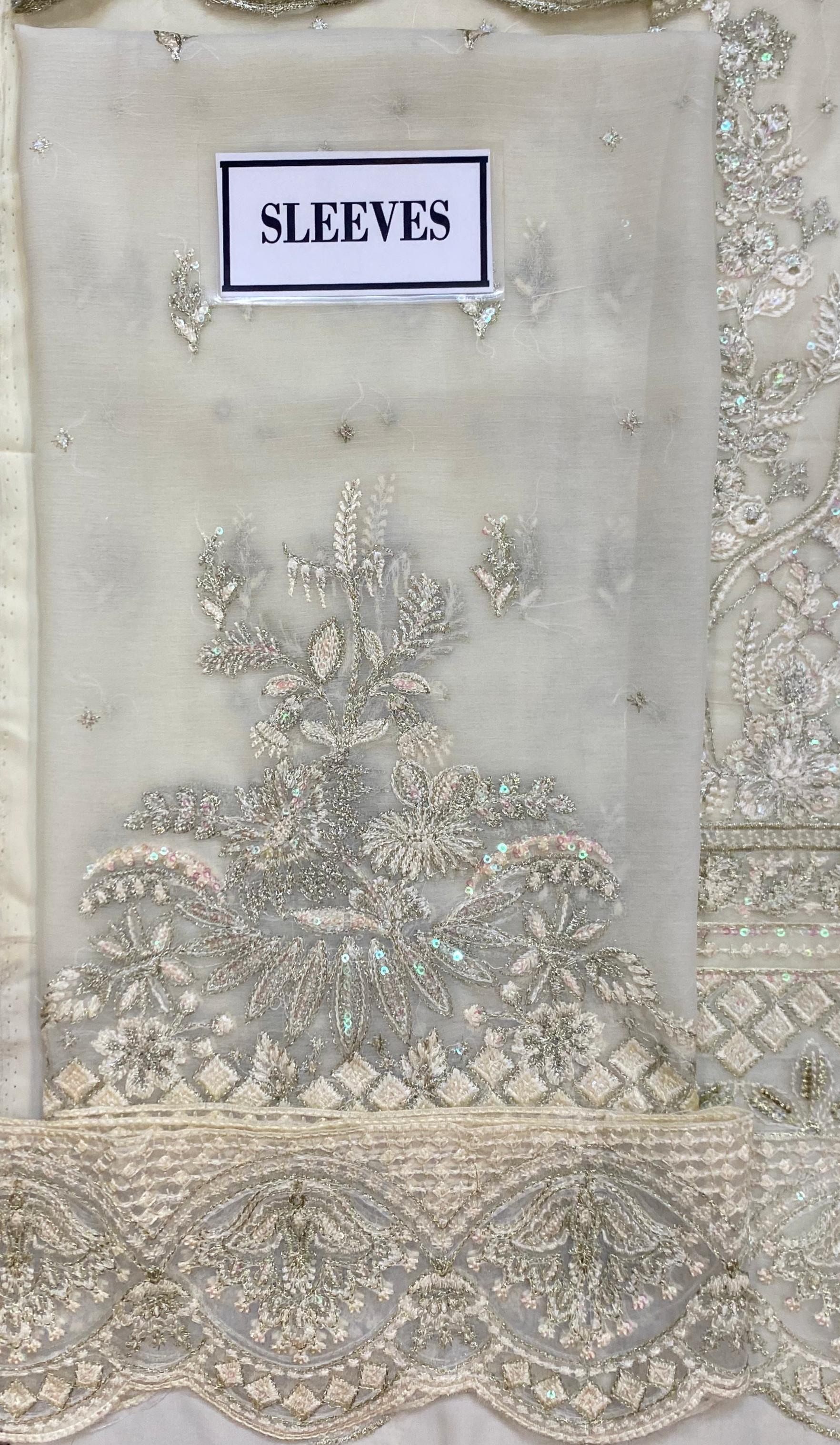 Gulaal Asteria Wz-322 Pure Chiffon Sequin Embroidered Dress-24 WEARZA