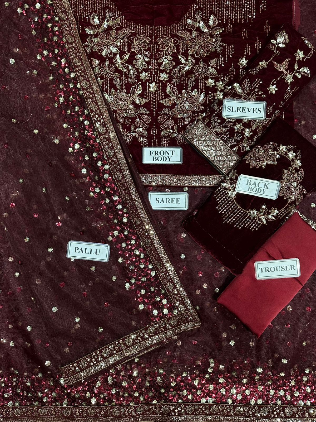 Jazmin Beautiful Saree On Soft Net & Velvet WInter Bridal Collection 2025