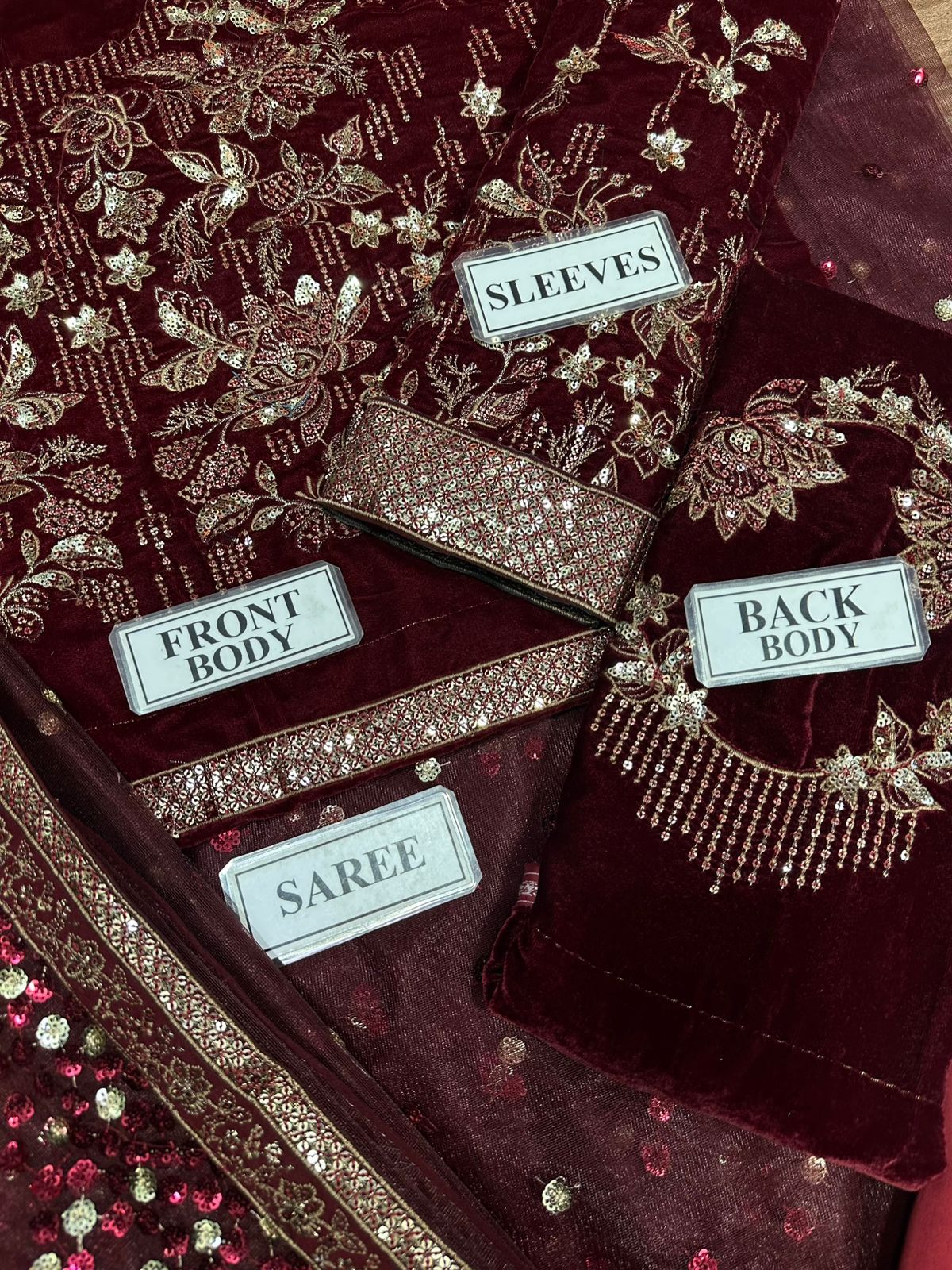 Jazmin Beautiful Saree On Soft Net & Velvet WInter Bridal Collection 2025