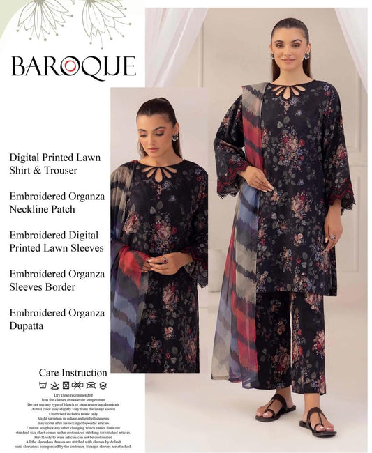 Baroque Wz-10 Luxury Pure Lawn Dress Eid Collection 2025