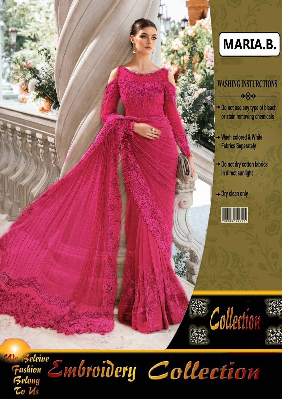 Maria b X Wearza Exclusive Luxury 100% Soft Net Pakistani Best Saree Collection 2025