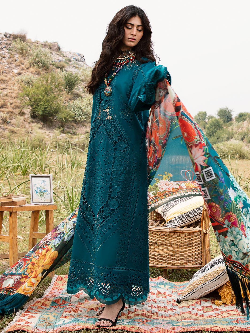 Bin Ilyas Premium Pure Lawn Chikankari Eid Collection 2025