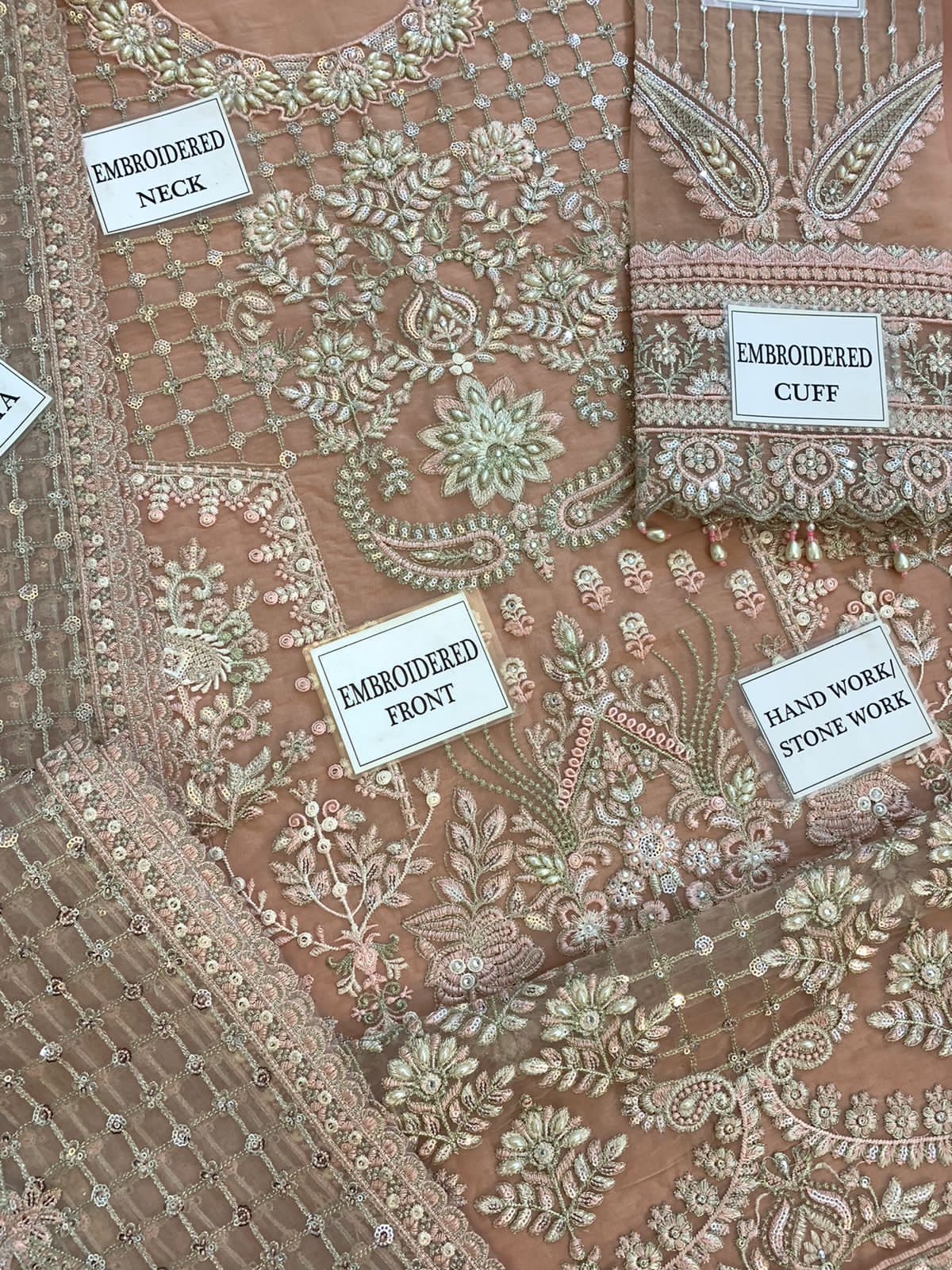 Wearza Most Hot Code Wz-103 Pure Organza Embroidered Eid Collection 2025