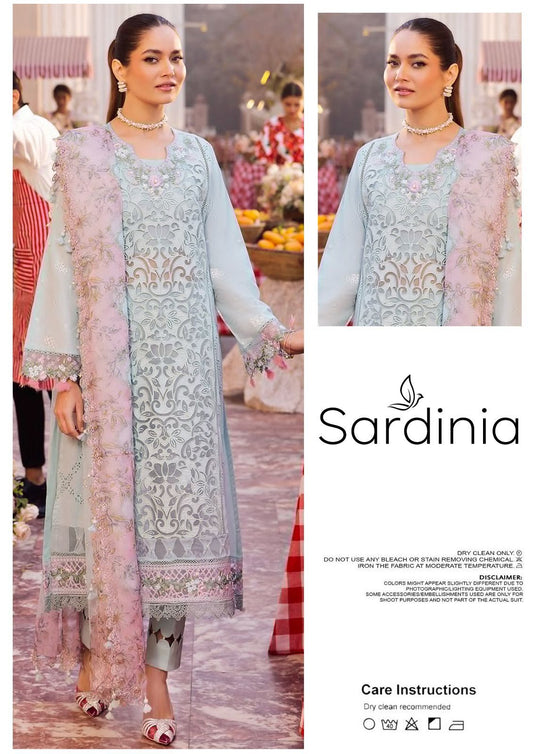 Sardinia Premium Pure Lawn/Cotton Chikankari Eid Collection 2025