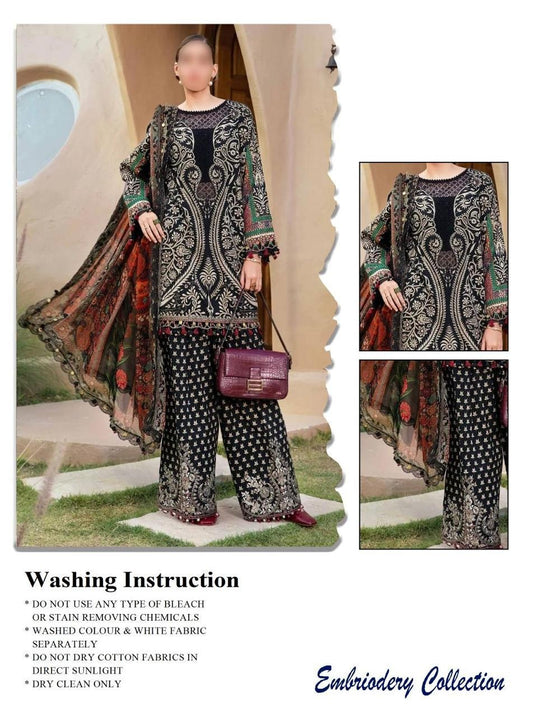 Maria b M  Print Wz-105 Luxury Pure Lawn Embroidered Eid Collection 2025