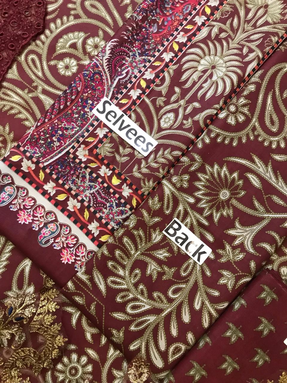 Maria b M  Print Wz-105 Luxury Pure Lawn Embroidered Eid Collection 2025