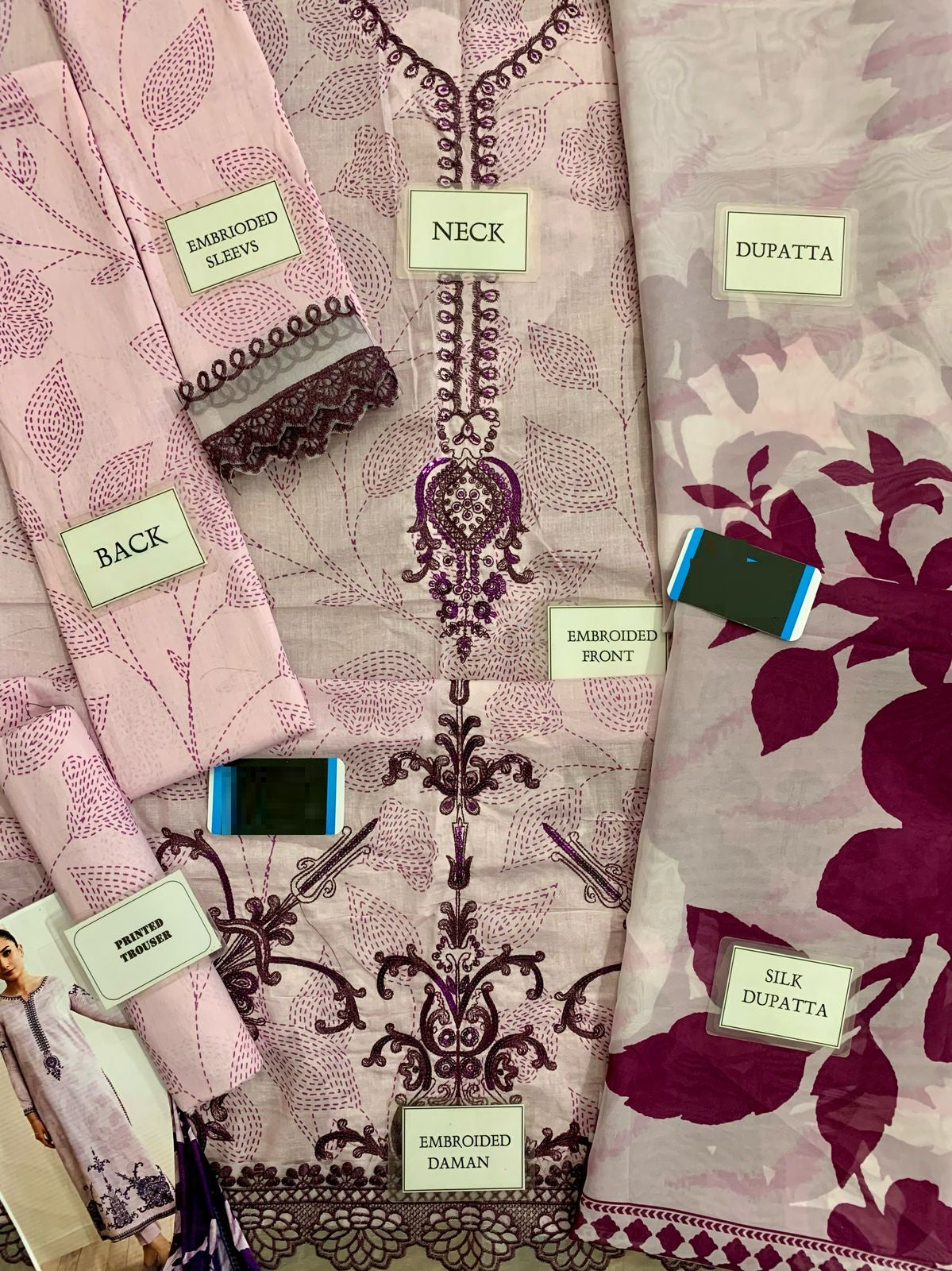 Bin Ilyas Light Purple Luxury Digital Lawn Embroidered With Silk Duppata Eid Collection 2025