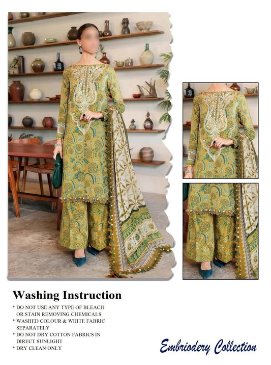 Maria b M Print Wz-111 Luxury Pure Lawn Embroidered Eid Collection 2025