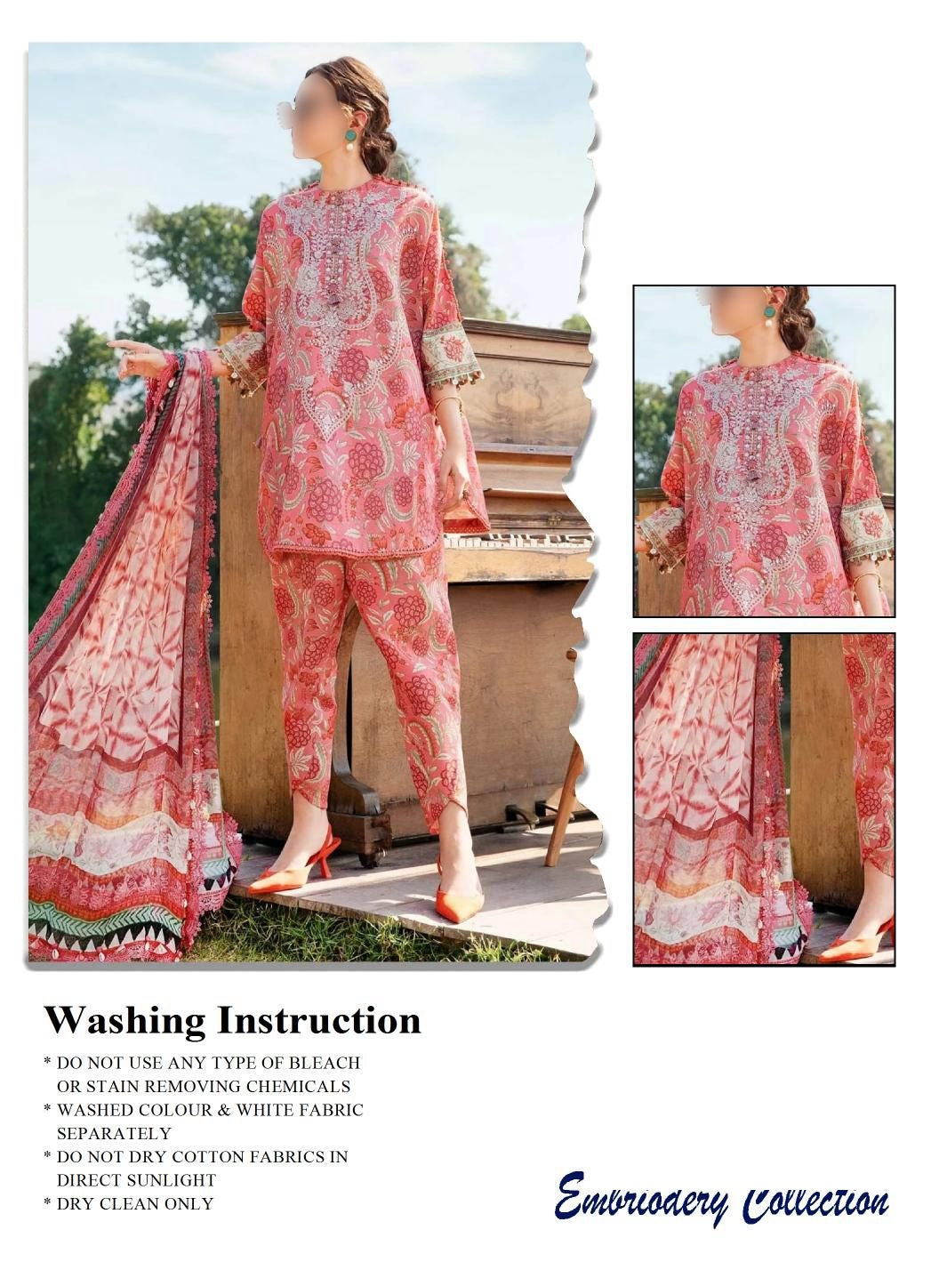 Maria b M Print Wz-111 Luxury Pure Lawn Embroidered Eid Collection 2025