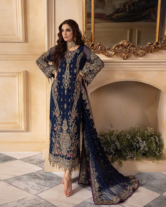 Charizma Wz-258 Semi Pure Chiffon Embroidered Eid Collection 2025