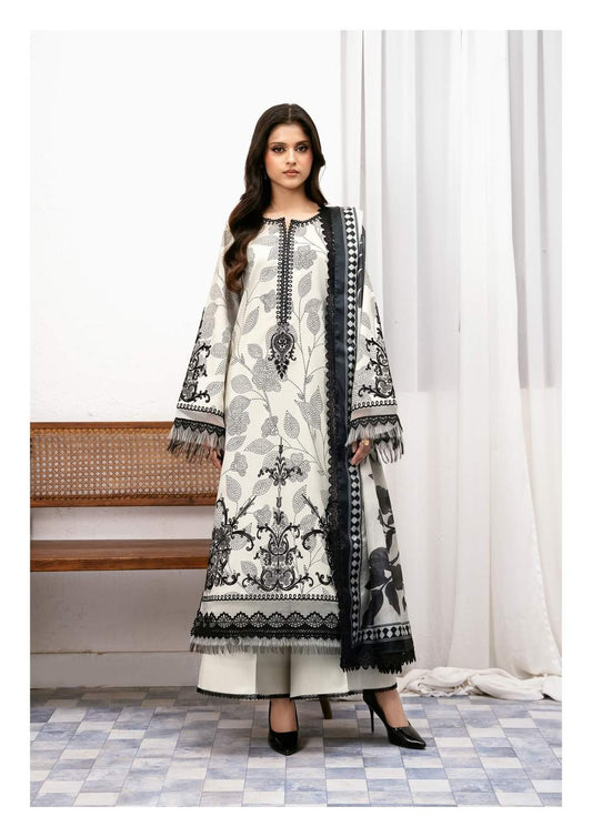 Bin Ilyas Wz-130 Luxury Pure Digital Lawn Embroidered Eid Collection 2025