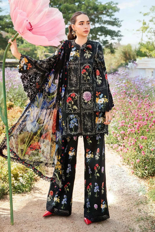 Maria B M Print Wz-129 Luxury Pure Lawn Embroidered Eid Collection 2025