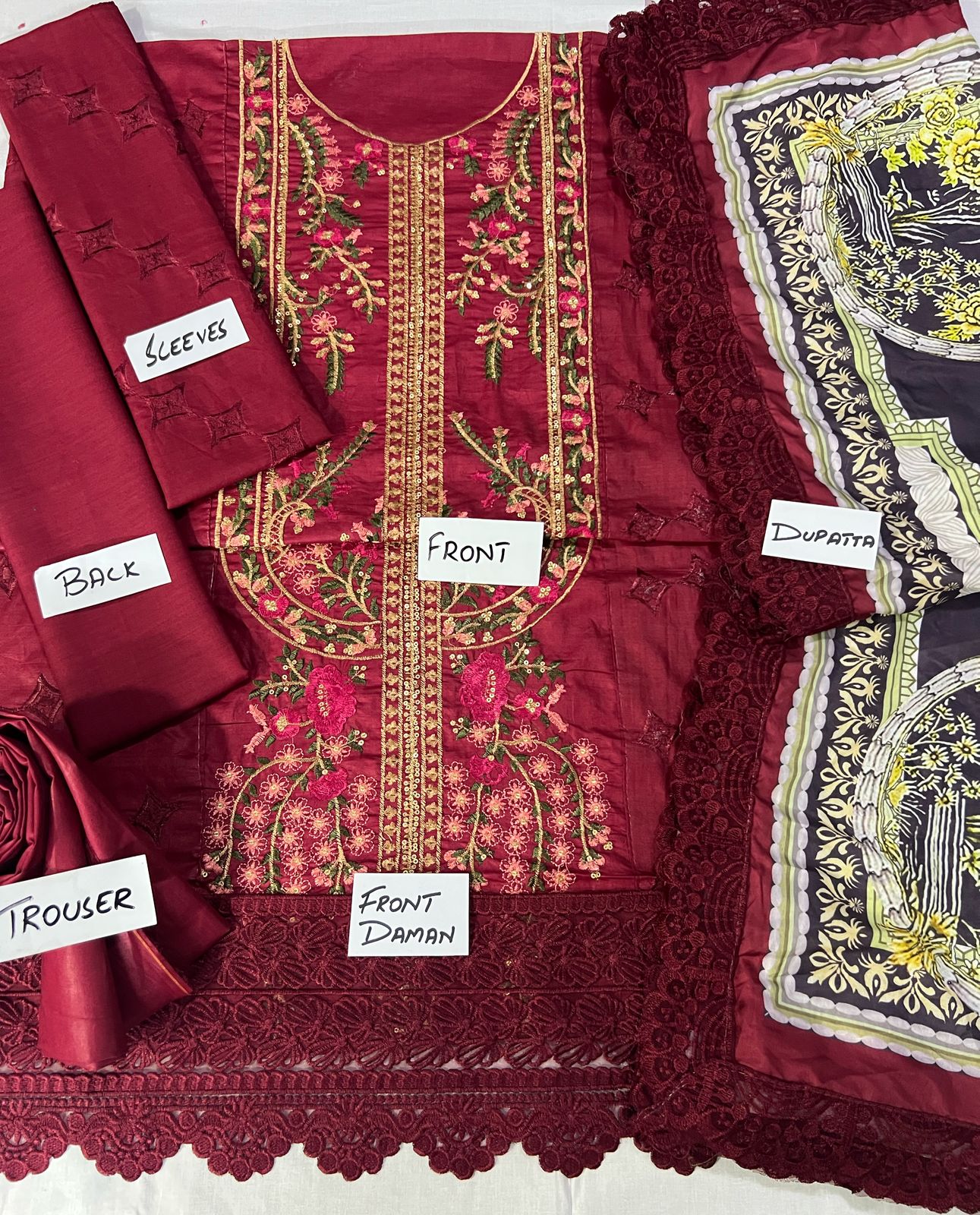 Maria B Wz-127 Premium Pure Lawn Embroidered Eid Collection 2025