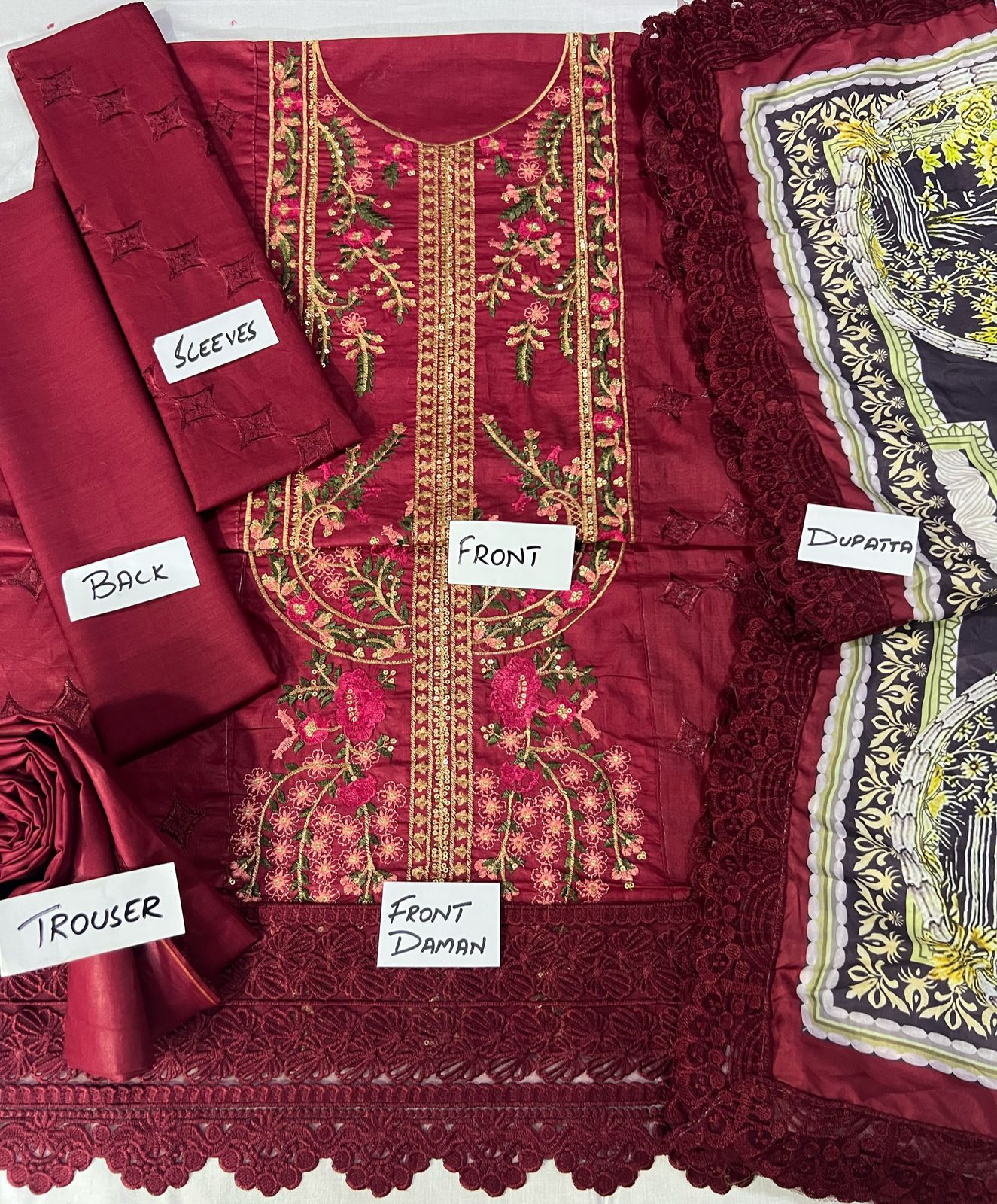 Maria B Wz-127 Premium Pure Lawn Embroidered Eid Collection 2025
