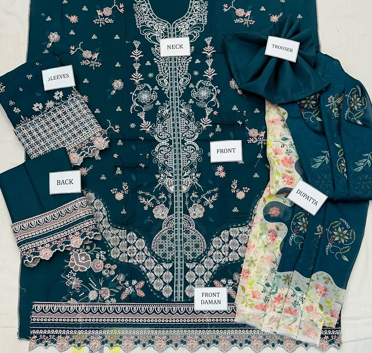 Qalamkar FK-13 Eliza Premium Pure Lawn Embroidered Eid Collection 2025