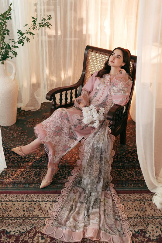 Jade X Hania Amir Wz-457 Luxury Pure Lawn Embroidered Eid Collection 2025