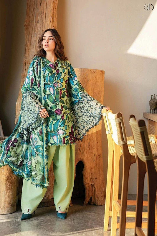 Maria B M Print Wz-135 Luxury Pure Lawn Embroidered Eid Collection 2025