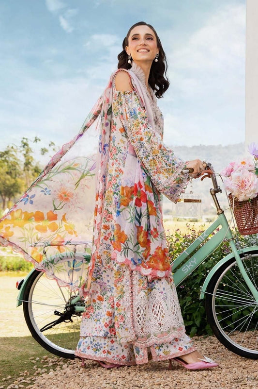 Maria B M Print Wz-250/7B Luxury Pure Lawn Embroidered Eid Collection 2025