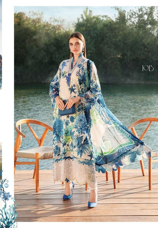 Maria B M Print Wz-250/10A/B Luxury Pure Lawn Embroidered Eid Collection 2025