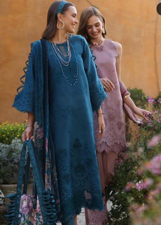 Noor By Sadia Asad Wz-582 Luxury Pure Chikankari Lawn Festive Embroidered Eid Ul Adha Collection 2025