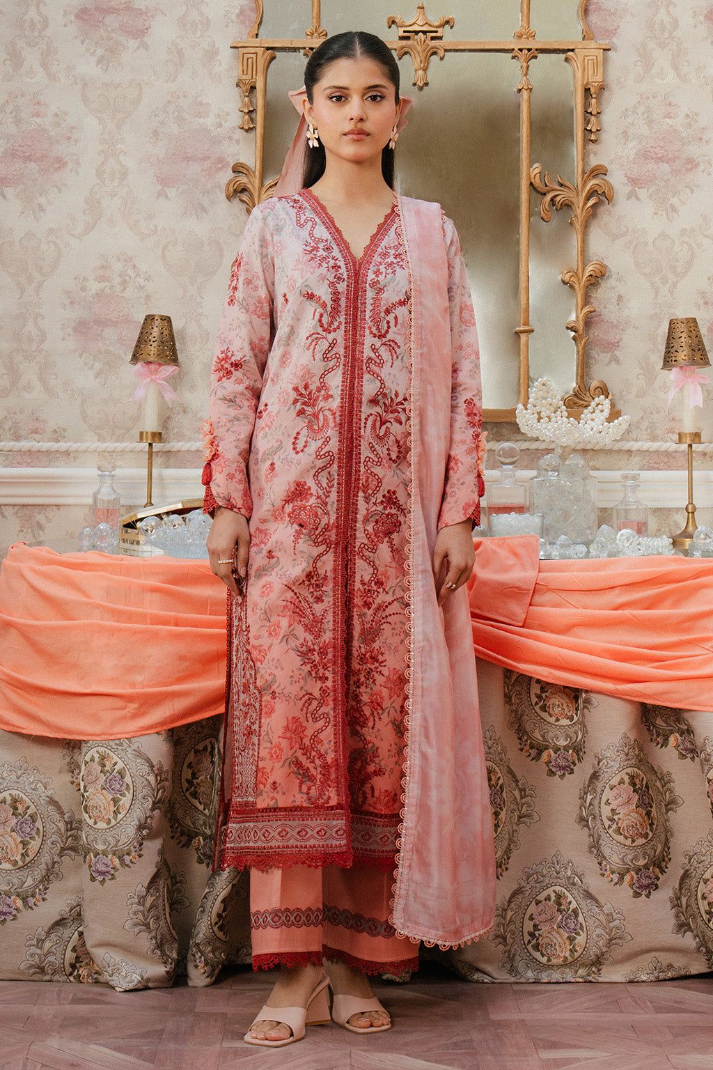 Afrozeh Wz-577 Luxury Pure Lawn Embroidered Eid Ul Adha Collection 2025