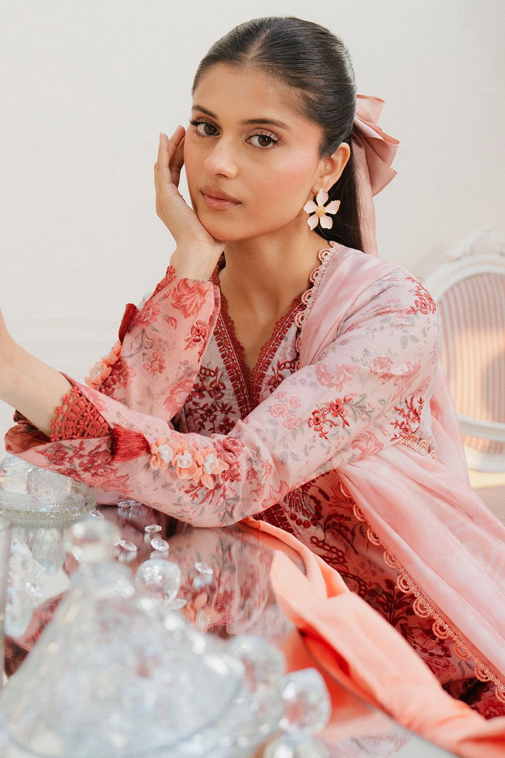 Afrozeh Wz-577 Luxury Pure Lawn Embroidered Eid Ul Adha Collection 2025
