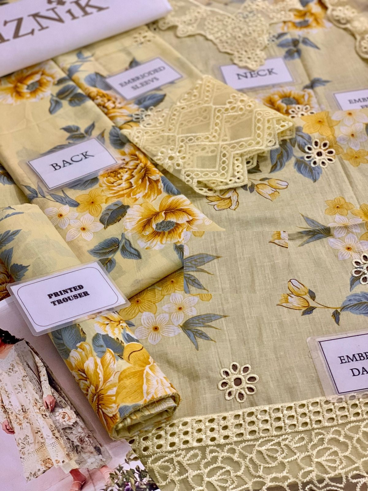 Iznik Dalfah Wz-D9  In 7 Color's Luxury Pure Lawn Chikankari Embroidered Eid Collection 2025