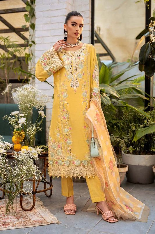 Maria B Most Beautiful Design Wz-917 Luxury Pure Lawn  Embroidered Eid Ul Adha Collection 2025