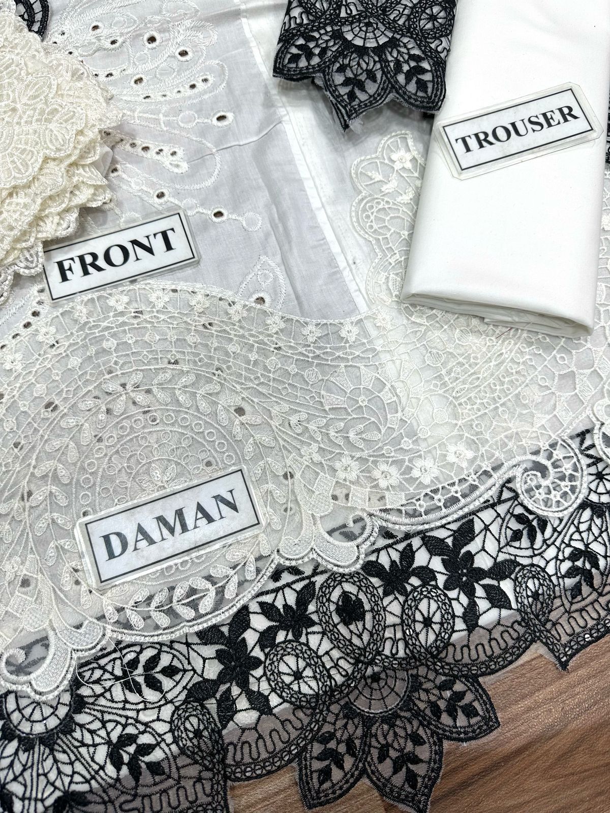 Maria B Wz-01 Luxury Pure Lawn Chikankari Embroidered Dress Eid Ul Adha Collection 2025