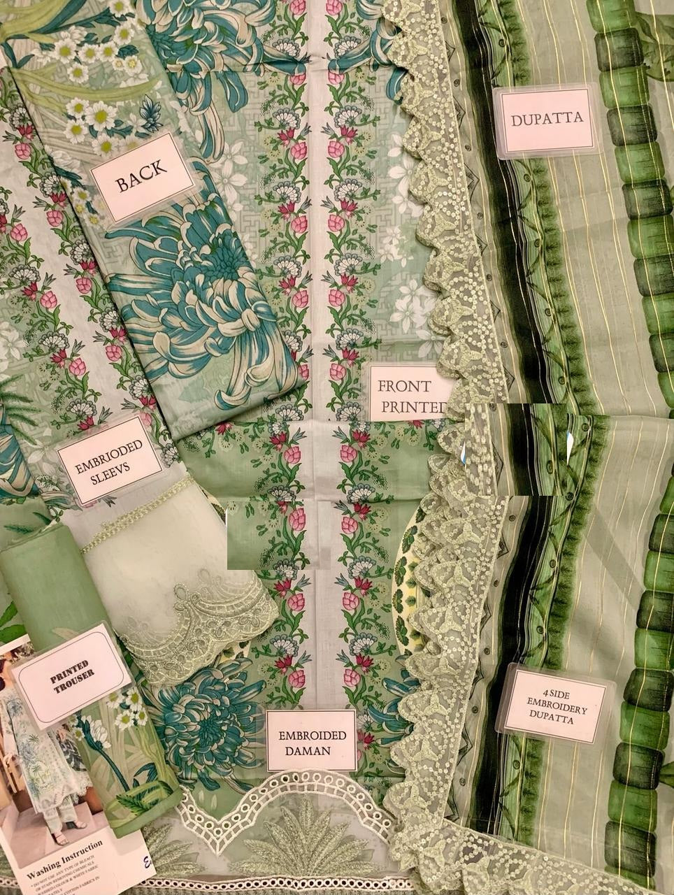 Maria B M Print Wz-251-4A/B Luxury Pure Lawn Embroidered Eid Collection 2025