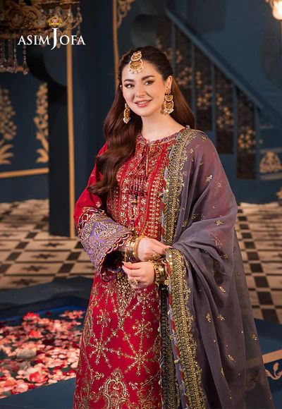 Asim Jofa Wz=761 Premium Pure Lawn Cotton Emb Dress 2025