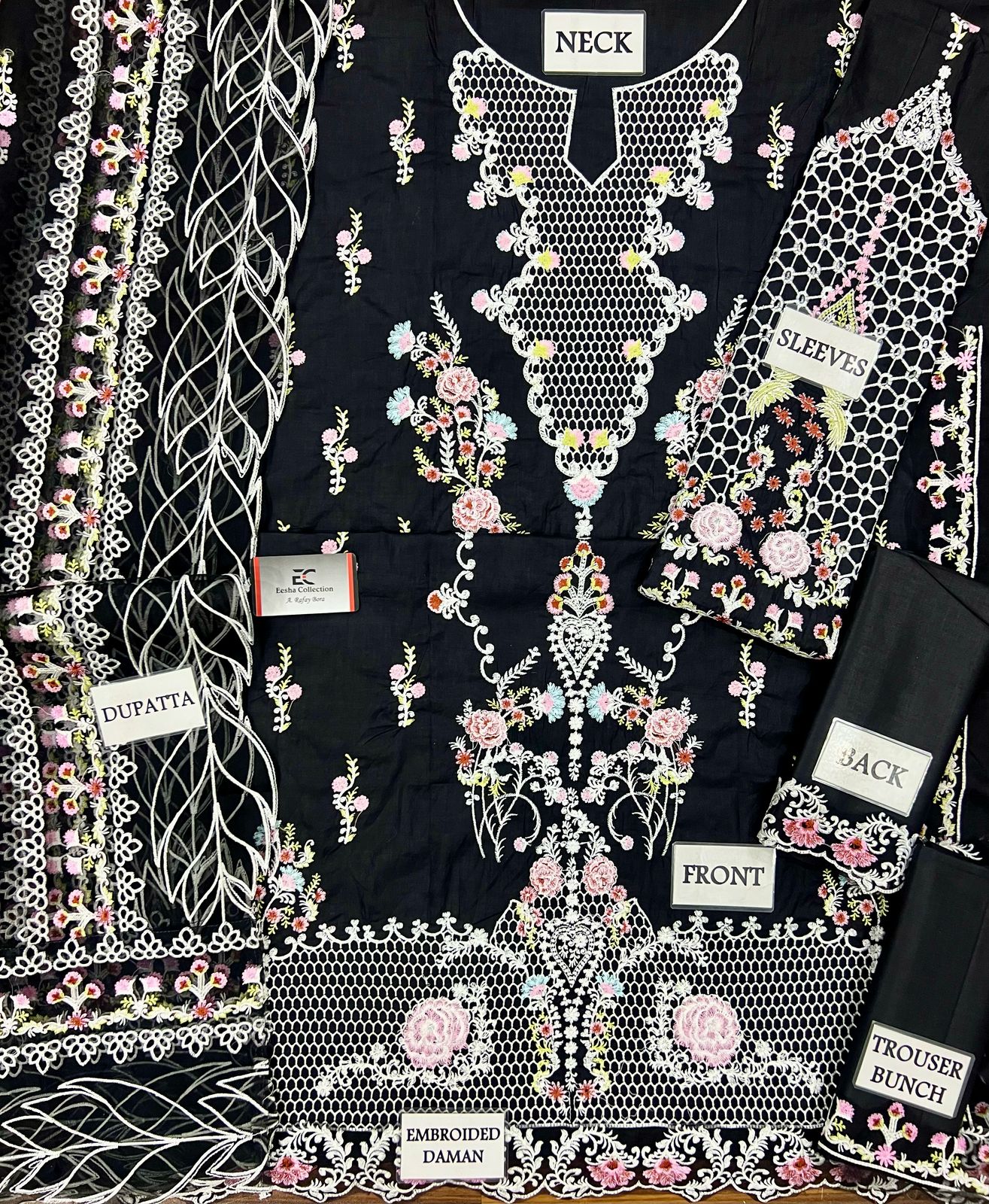 QALAMKAR (Sahil Kinare) Premium Pure Lawn Chikankari Emb Dress With Organza Duppata 2025