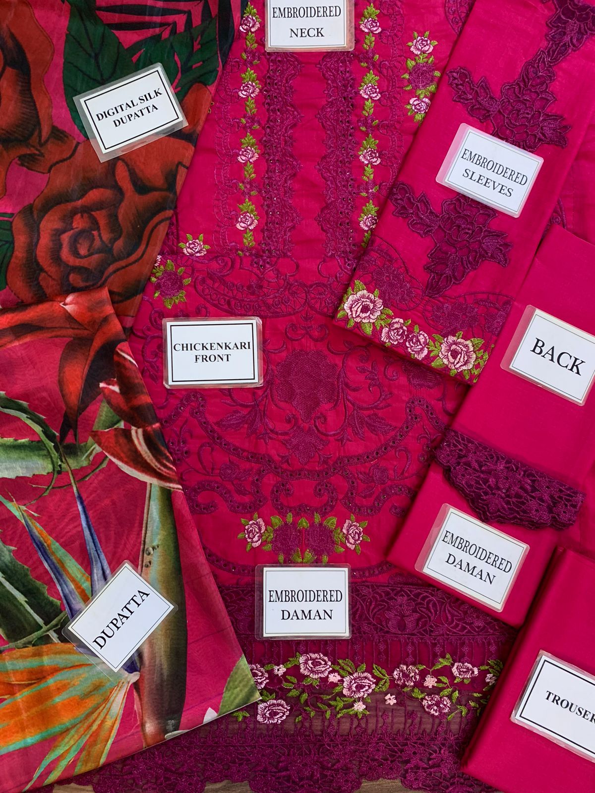 Elaf Wz=010 Premium Pure Lawn Chikankari Emb Dress With Silk Duppata 2025