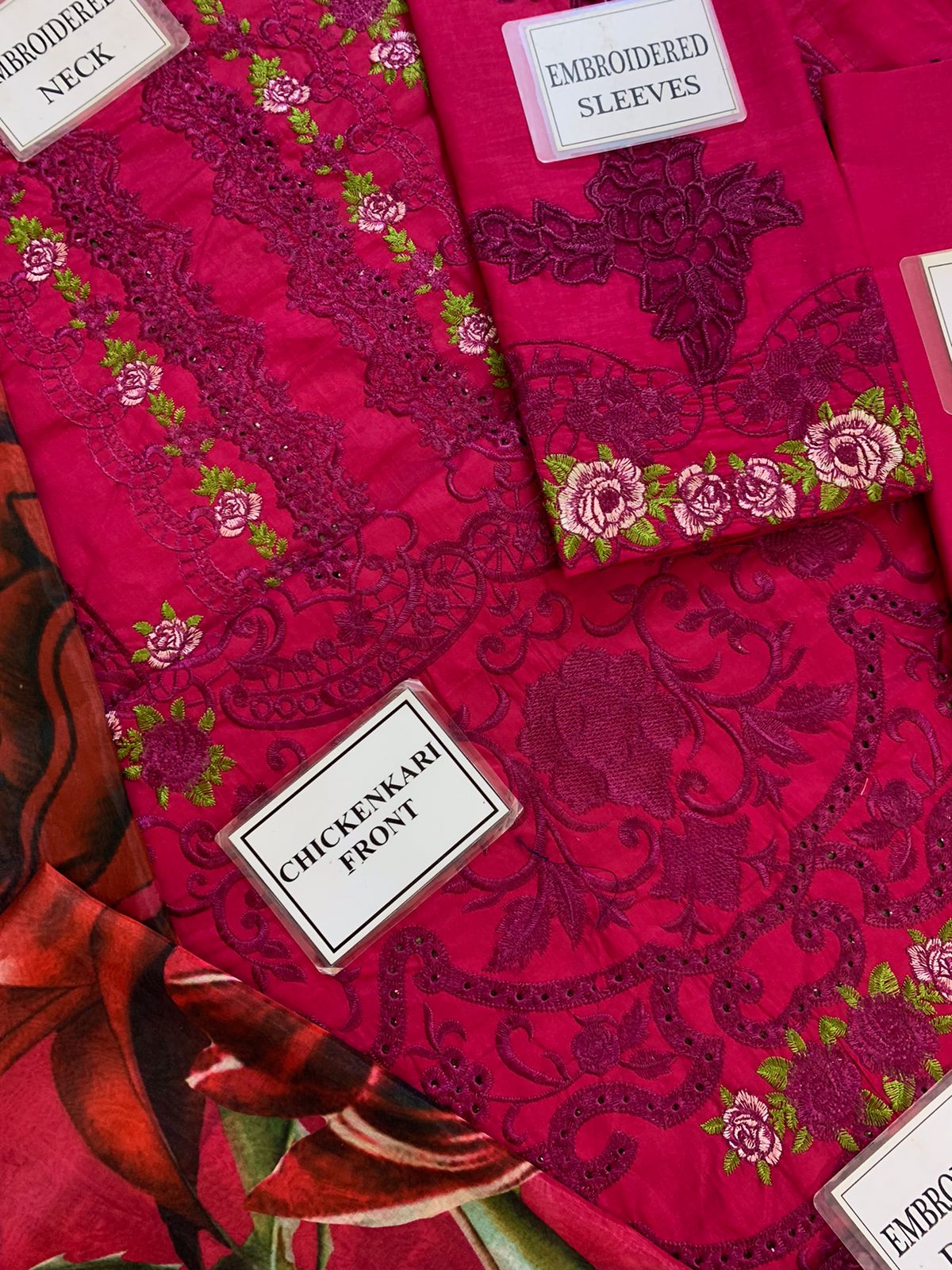 Elaf Wz=010 Premium Pure Lawn Chikankari Emb Dress With Silk Duppata 2025