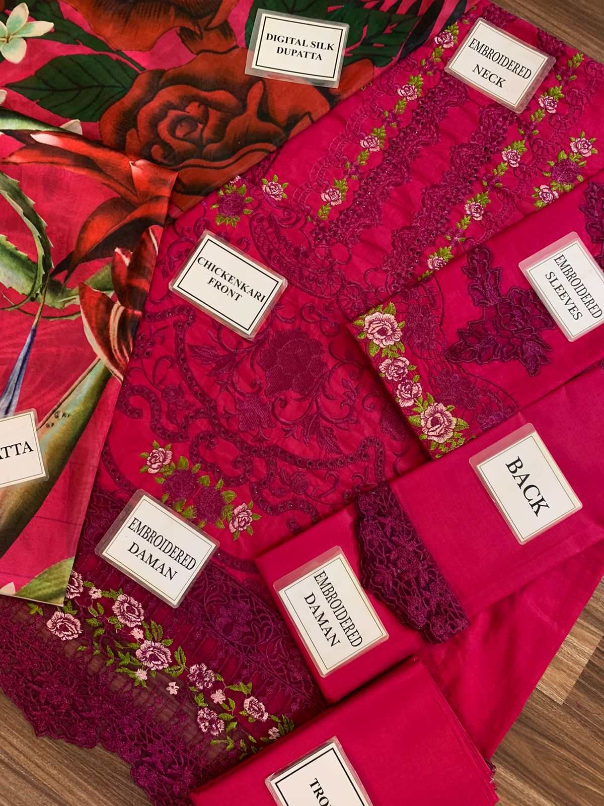 Elaf Wz=010 Premium Pure Lawn Chikankari Emb Dress With Silk Duppata 2025