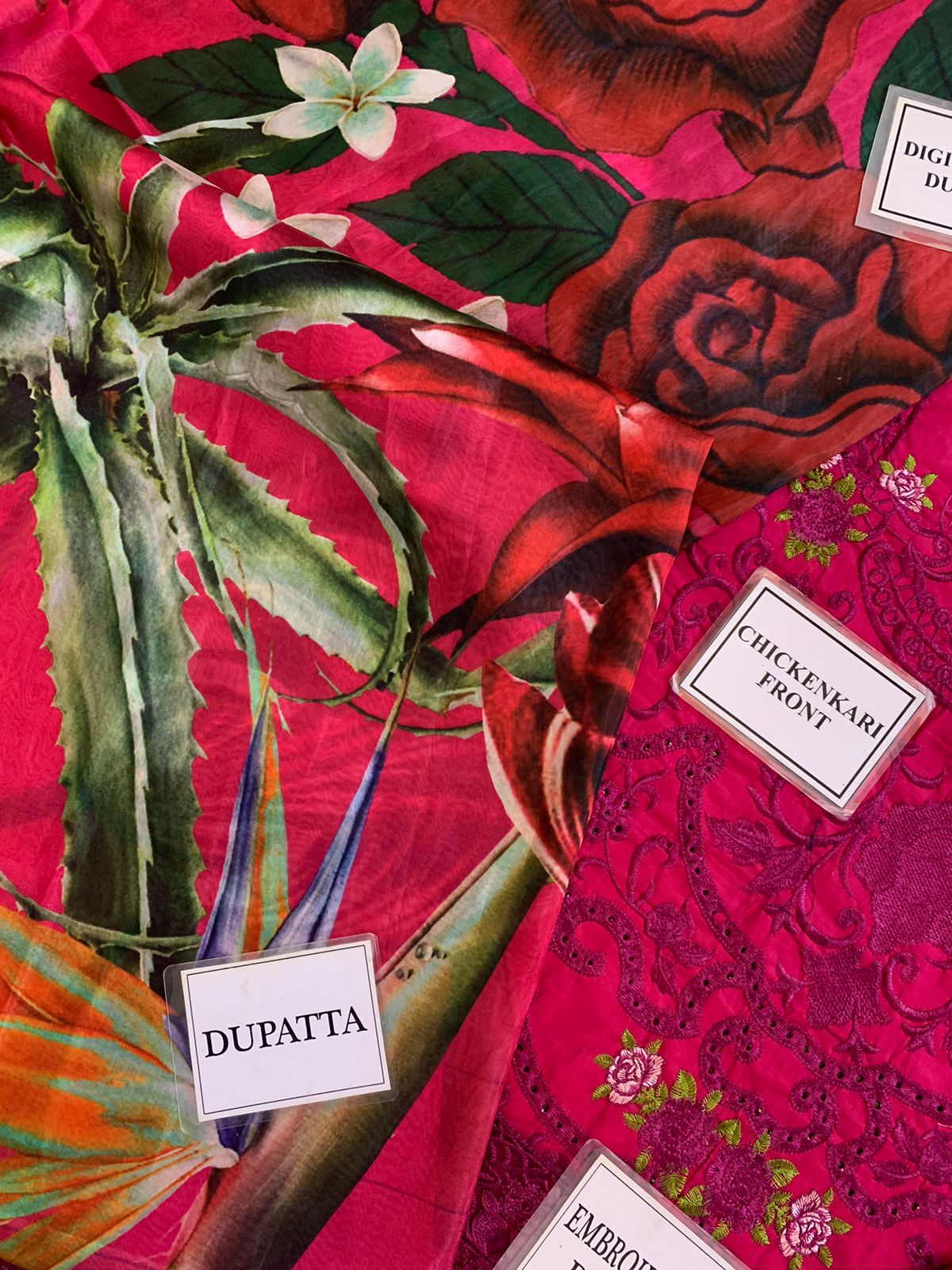 Elaf Wz=010 Premium Pure Lawn Chikankari Emb Dress With Silk Duppata 2025