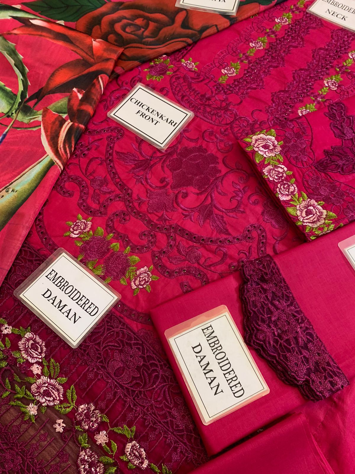 Elaf Wz=010 Premium Pure Lawn Chikankari Emb Dress With Silk Duppata 2025