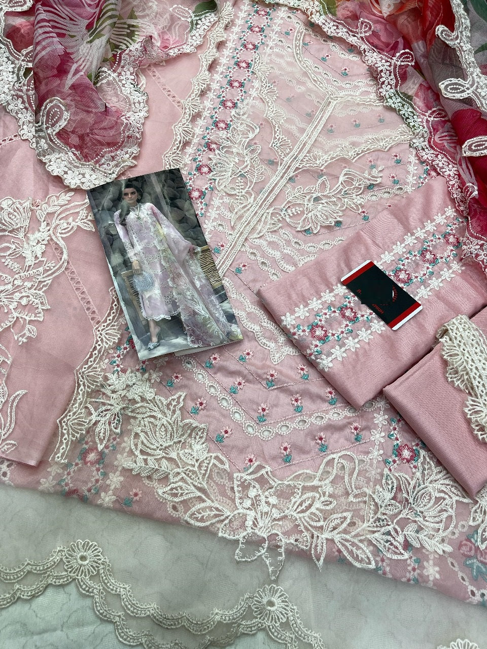 Crimson Luxury Chikankari Premium Pure Lawn Chikankari Dress With Pure Khaadi Net Duppata 2025