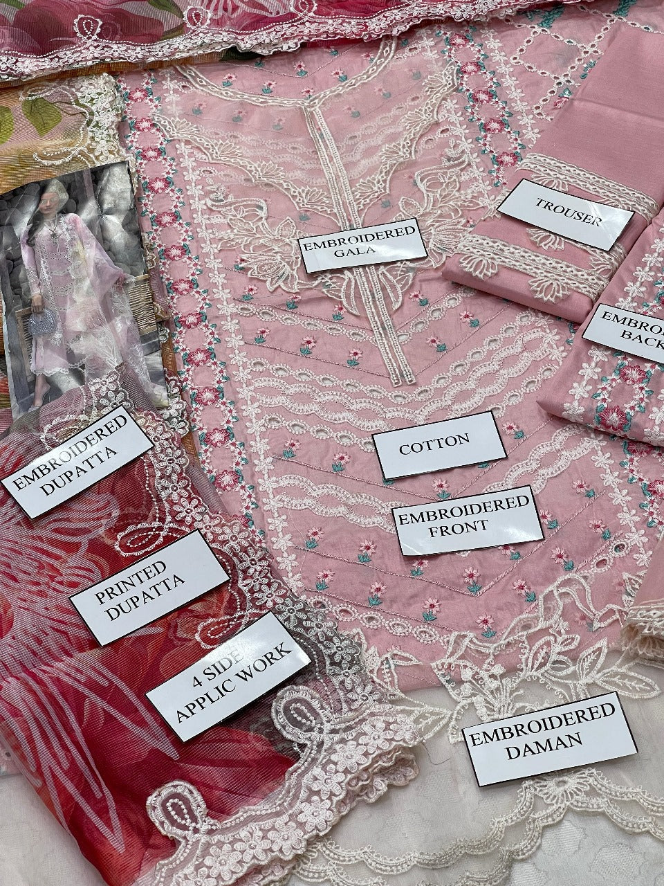 Crimson Luxury Chikankari Premium Pure Lawn Chikankari Dress With Pure Khaadi Net Duppata 2025