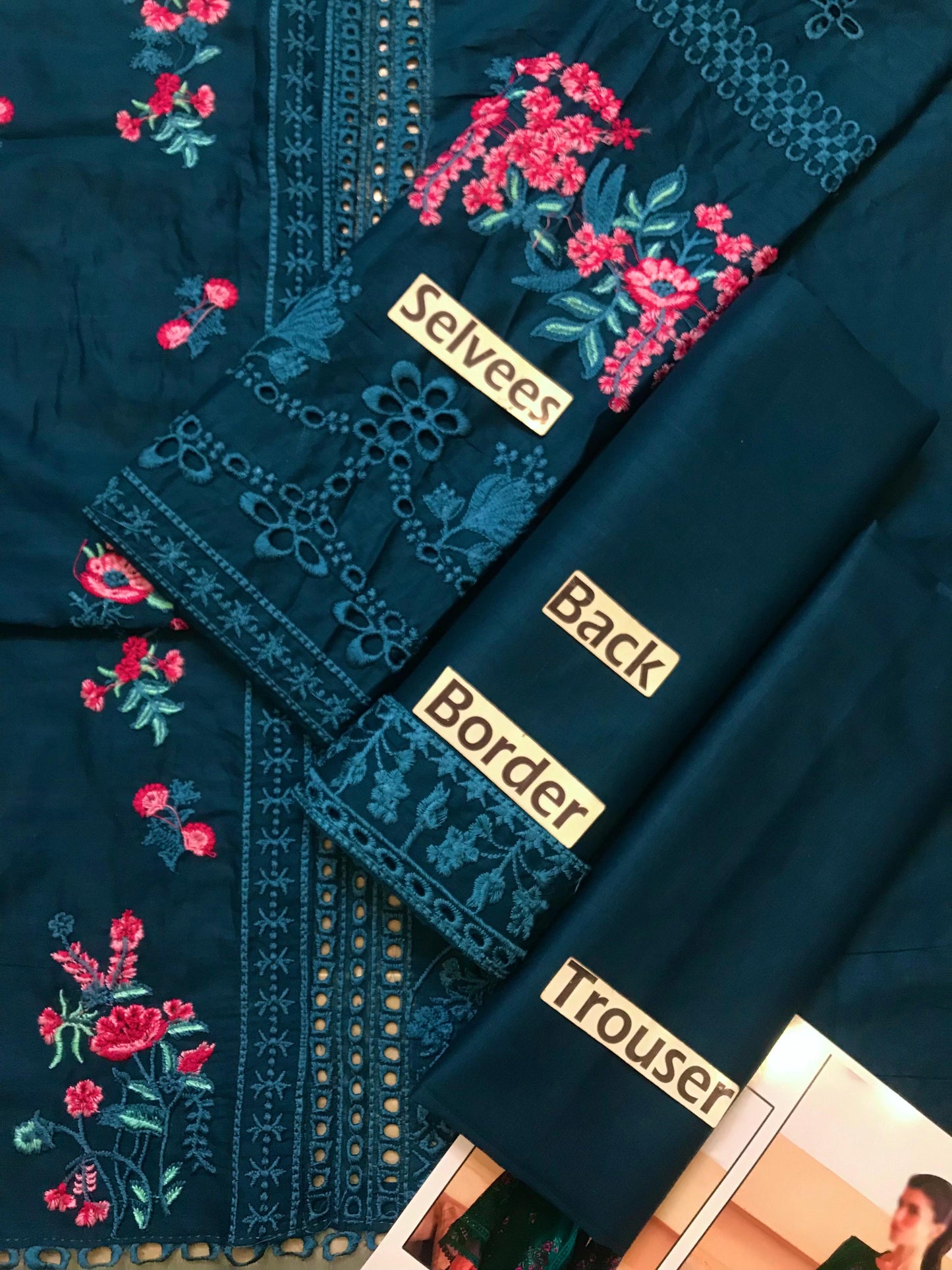 Azure Most HIt Wz=016 Premium Pure Lawn Chikankari Emb Frock With Khaadi Net Duppata 2025