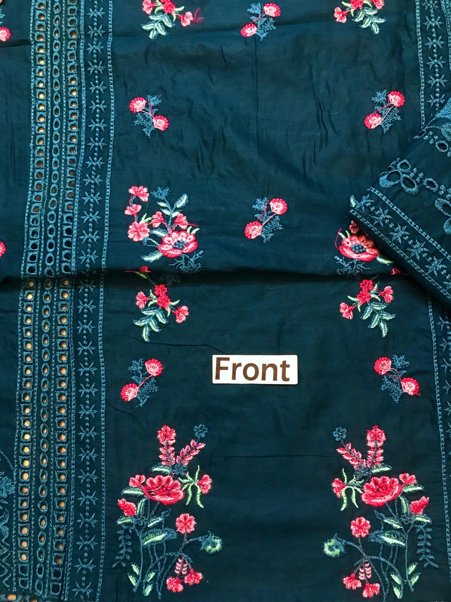 Azure Most HIt Wz=016 Premium Pure Lawn Chikankari Emb Frock With Khaadi Net Duppata 2025