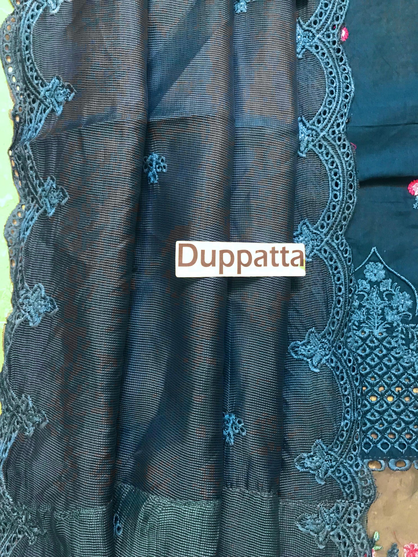 Azure Most HIt Wz=016 Premium Pure Lawn Chikankari Emb Frock With Khaadi Net Duppata 2025