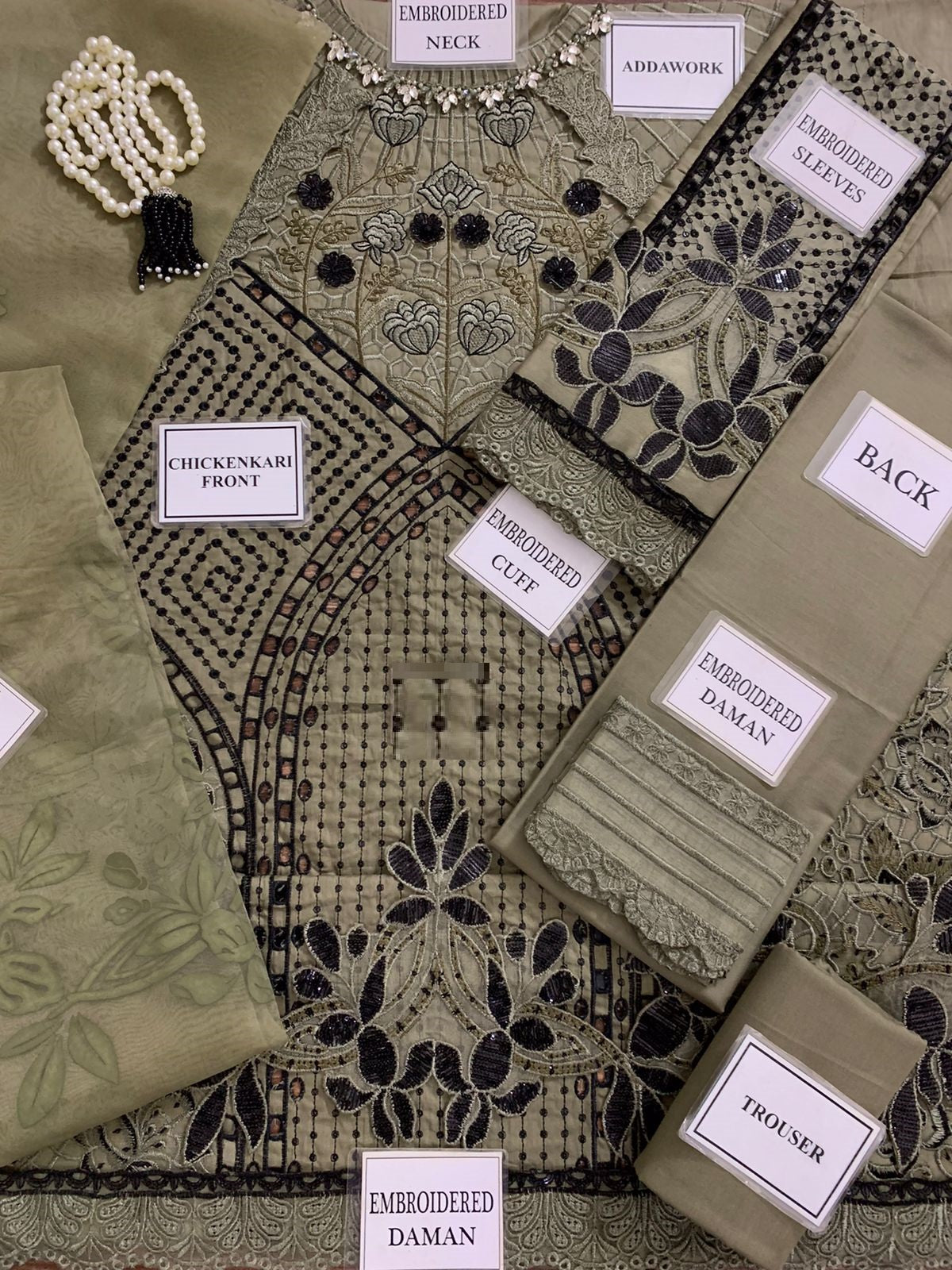 Maria b Wz=019 Luxury Chikankari Festive Emb With Organza Duppata 25