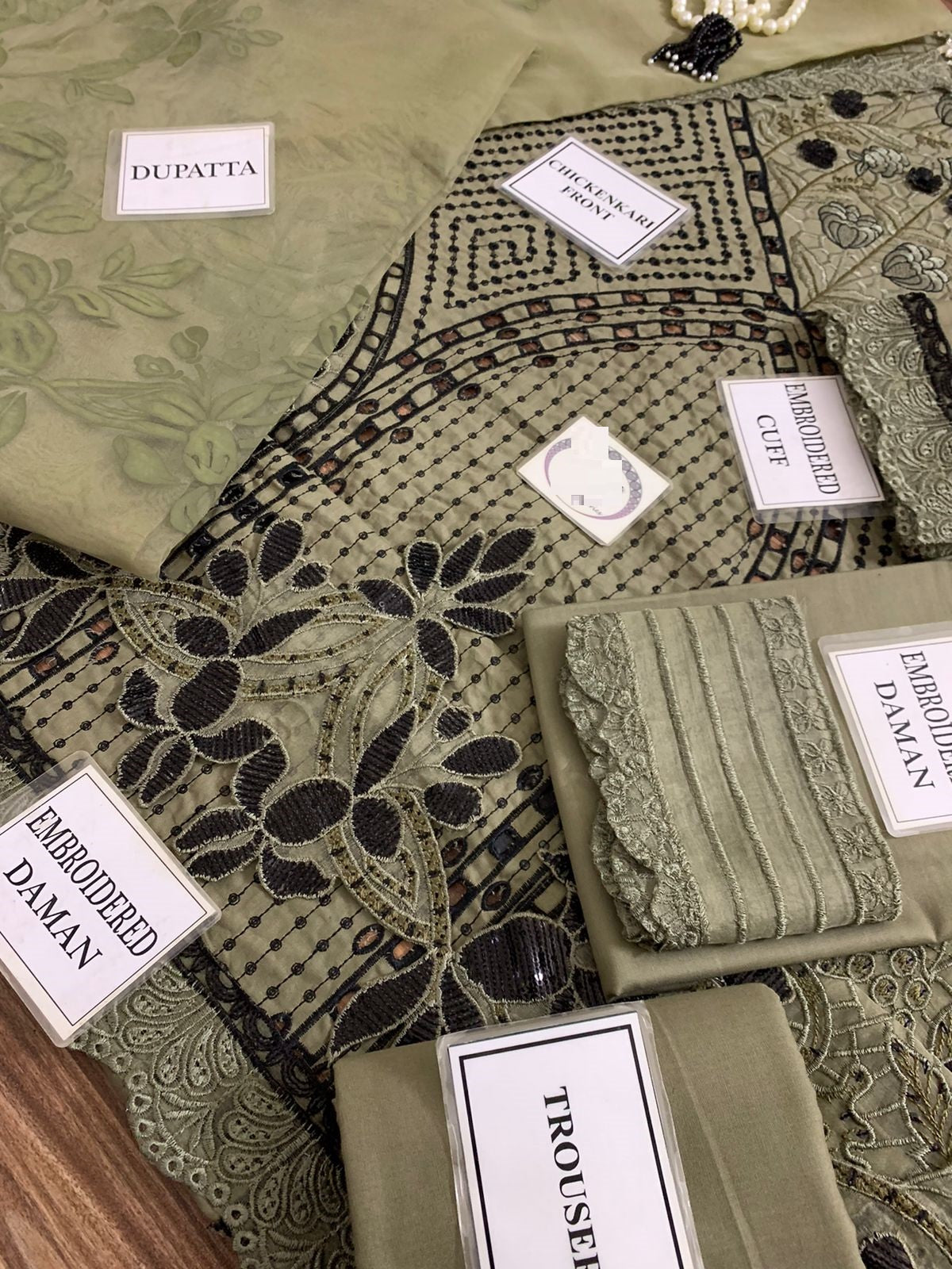 Maria b Wz=019 Luxury Chikankari Festive Emb With Organza Duppata 25