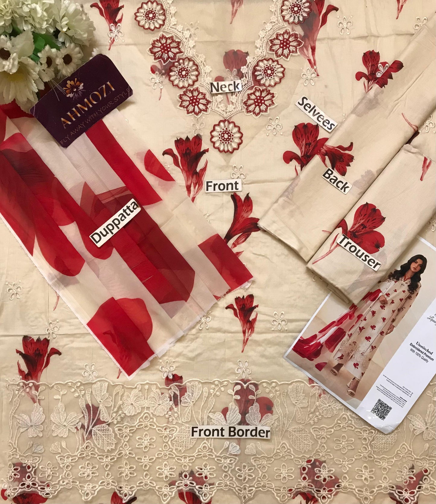 Iznik New Wz-023 Luxury Lawn Festive Emb With Chiffon Duppata 25
